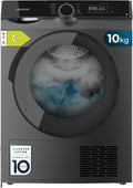 Cecotec, Máquina de secar roupa, 10 kg, 14 Programas, Classe E, aço, tecido, Prateado, para uso diário