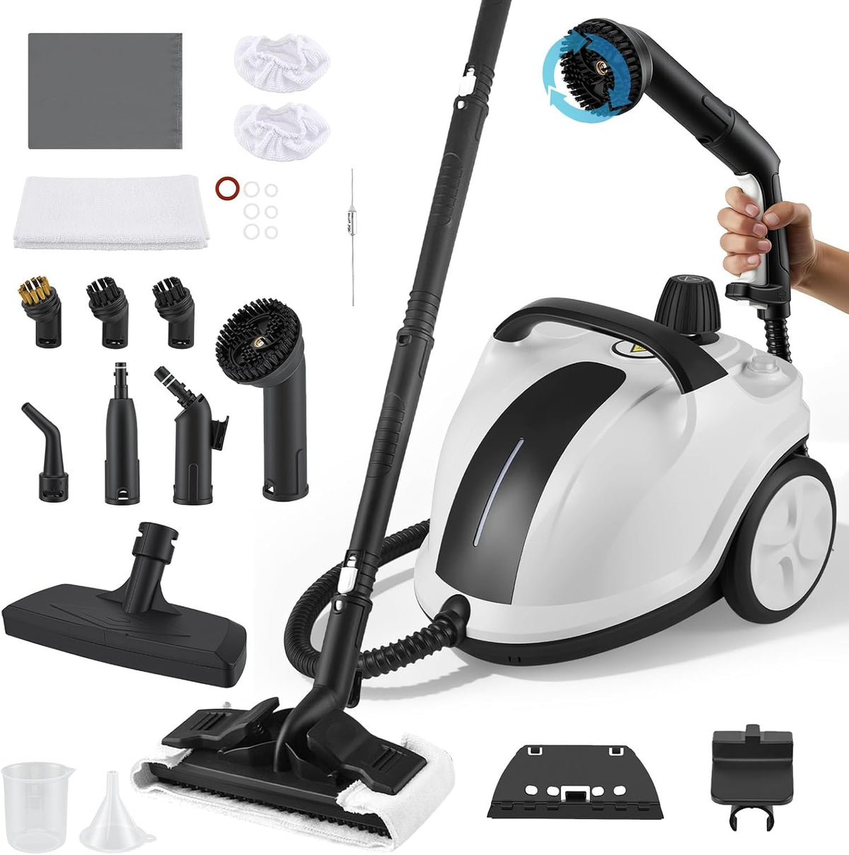 Máquina de limpeza a vapor, ExKeen, 2000 W, 5 bar, 2 L, com rodas, Multicolor, para uso diário