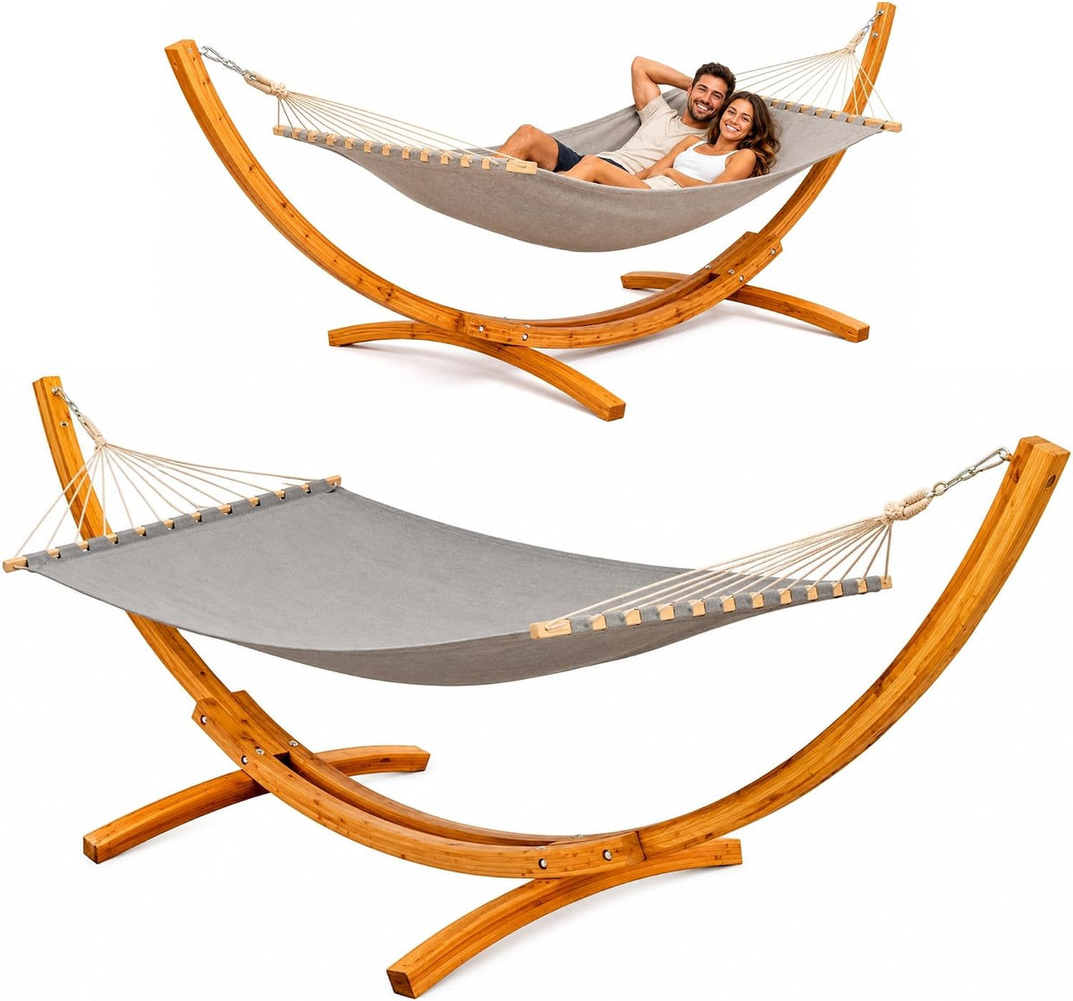 Equipamento de exterior, AMANKA, 325 cm, 200 KG, 310 cm, 295 cm, 120 cm, 150 kg, madeira, algodão, Natural, para jardim e exterior