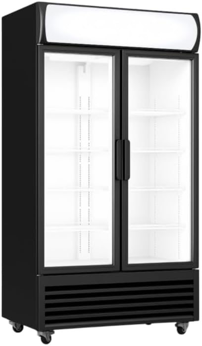 Frigorífico para bebidas, Générique, 568 L, 1973 mm, 880 × 610 × 1973 mm, com iluminação LED, com prateleiras, vidro, Branco, para uso diário