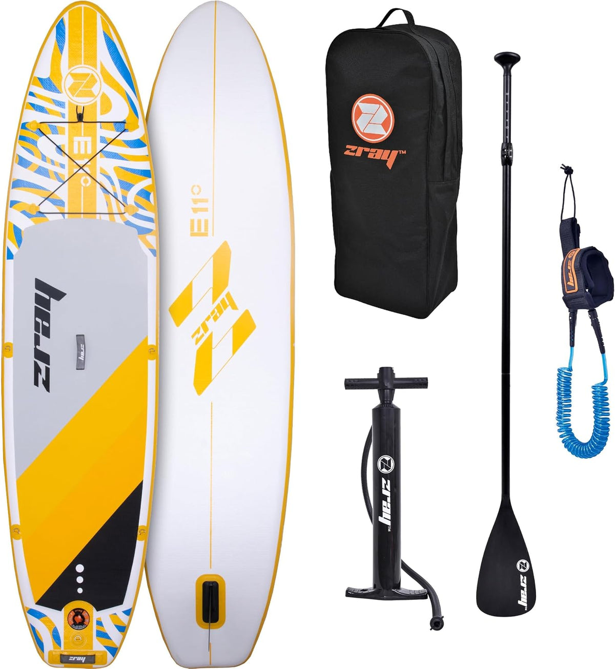 Prancha de paddle insuflável, Zray, 13 cm, 4 kg, 335 × 81 × 13 cm, Multicolor, para uso diário