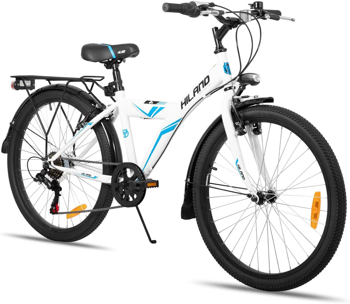 Bicicleta, HH HILAND, HILAND, 6 velocidades, 150 cm, 165 cm, 680 mm, 770 mm, 23,9 kg, Preto, para uso diário