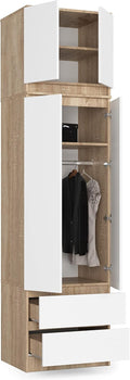 Roupeiro, Desconocido, 51 cm, 234 × 60 × 51 cm, com gavetas, com prateleiras, Branco, para o quarto