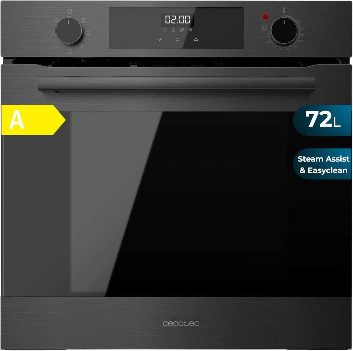 Cecotec, Forno de encastre, M226000, 60 cm, 2800 W, 72 L, vidro, Multicolor, para a cozinha