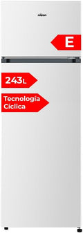Frigorífico combinado, NILSON, NF165500E, 243 L, Classe E, Branco, para uso diário