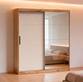 Roupeiro, Meyvaser.com Ecommerce Company, 62 cm, 216 × 200 × 62 cm, com prateleiras, Bege, para o quarto