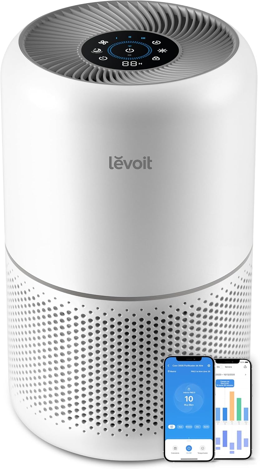 Purificador de ar, Levoit, 300S, 7,8 kg, com temporizador, plástico, Multicolor, para uso diário