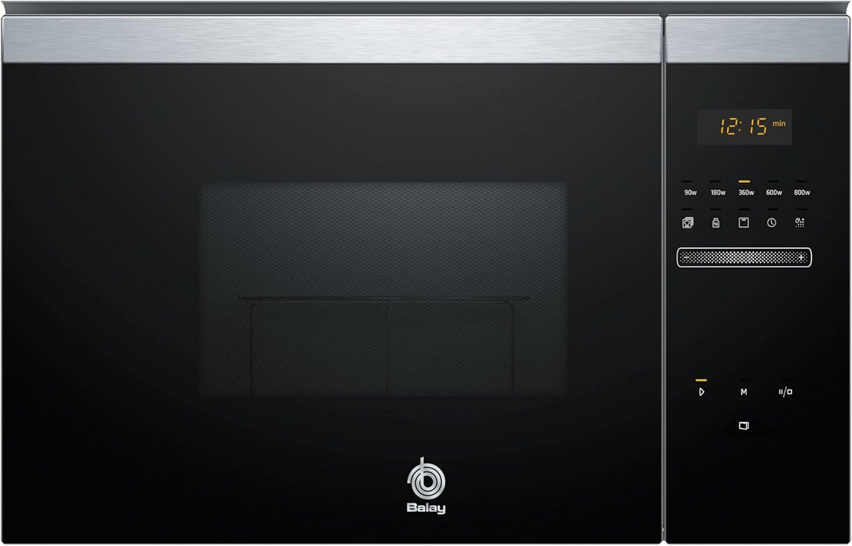 Micro-ondas com grill, Balay, 3CG4172X2, 20 L, 25,5 cm, 60 cm, 38,2 cm, 59,4 cm, 31,7 cm, com iluminação LED, aço inoxidável, aço, Preto