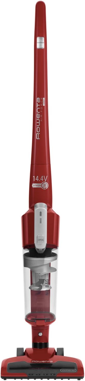 Aspirador vertical, Rowenta, RH6543, 0.65 L, 65 L, 80 dB, com iluminação LED, Vermelho, para uso diário