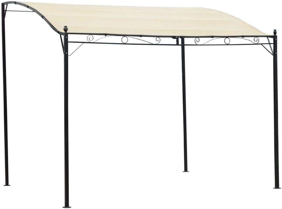 Tenda de jardim, Festnight, 5 m, 2,5 m, 2,05 m, 2,55 m, 11 kg, 3 × 2,5 m, aço, poliéster, Multicolor, para jardim e exterior