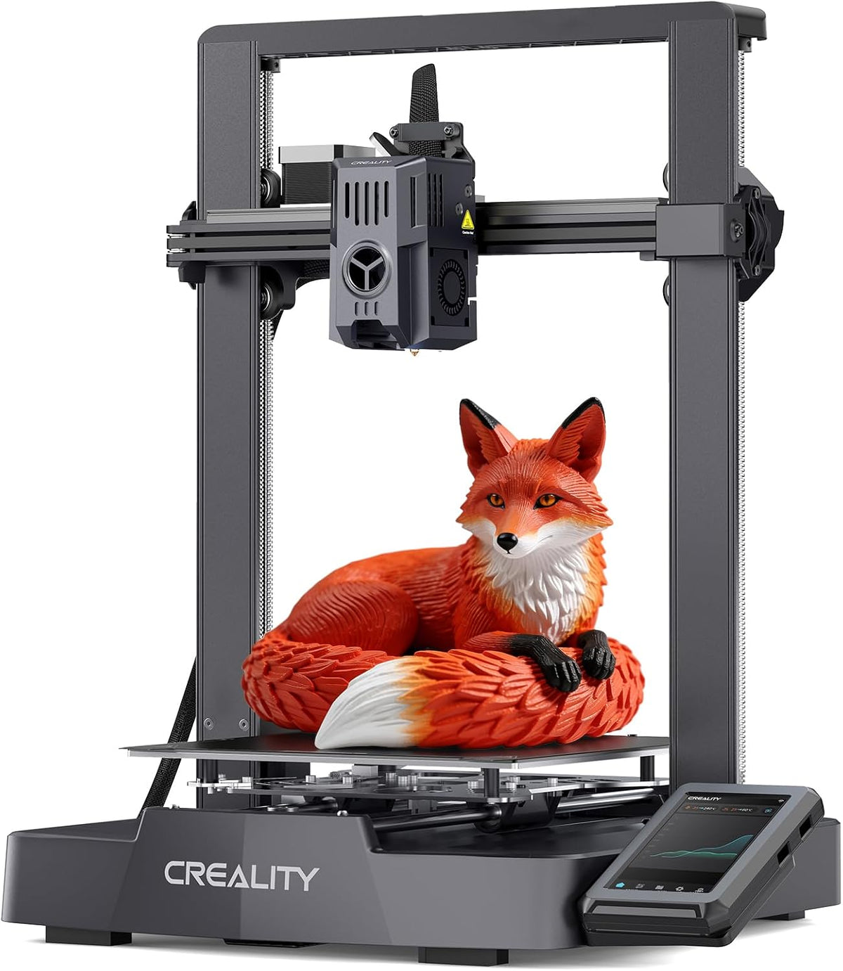Impressora 3D, Creality, 500 mm, 220 × 220 × 240 mm, com controlo por aplicação, aço, Multicolor, para uso diário