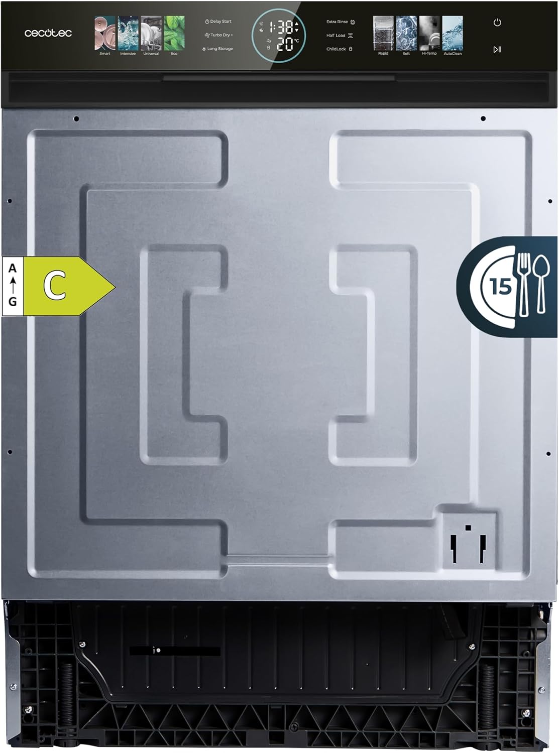 Cecotec, Máquina de lavar loiça, 60 cm, 1850 W, 8 Programas, Multicolor, para uso diário