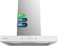 Cecotec, Exaustor, 60 cm, 70 W, com iluminação LED, alumínio, vidro, Branco, para uso diário