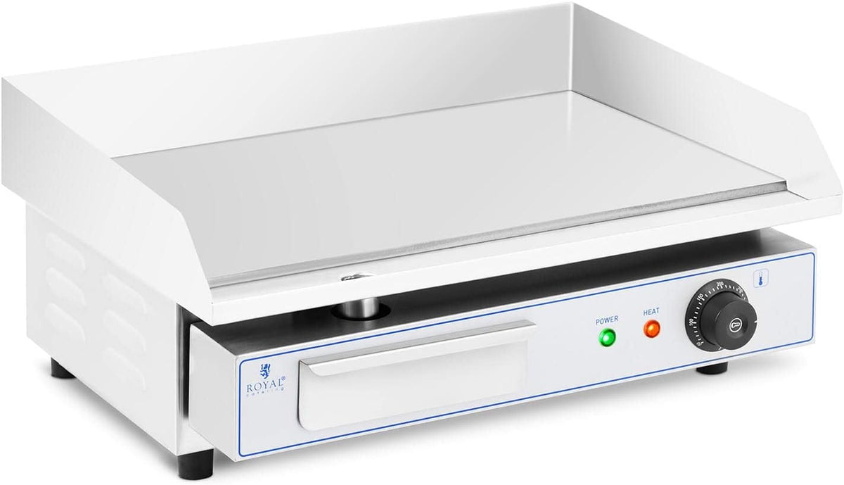 Placa de cozinha, Royal Catering, RC-EG002, 350 mm, 3.000 W, 550 × 350 mm, aço inoxidável, aço, Prateado, para a cozinha