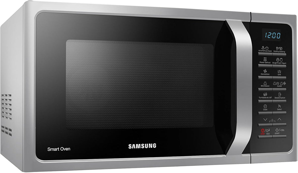 Samsung, Micro-ondas com grill, MC28H5015AS, 28 L, 900 W, com temporizador, com iluminação LED, aço inoxidável, aço, Preto, para a cozinha