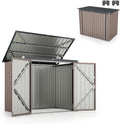 Abrigo de jardim, HOMASIS, 172 × 101 × 130 cm, aço, Cinzento, para jardim e exterior