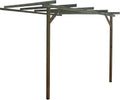 Tenda de jardim, AD servicios, 240X240X240/270, 270 cm, 3 cm, 7 × 7 cm, 7 × 3,3 cm, madeira, Natural, para jardim e exterior