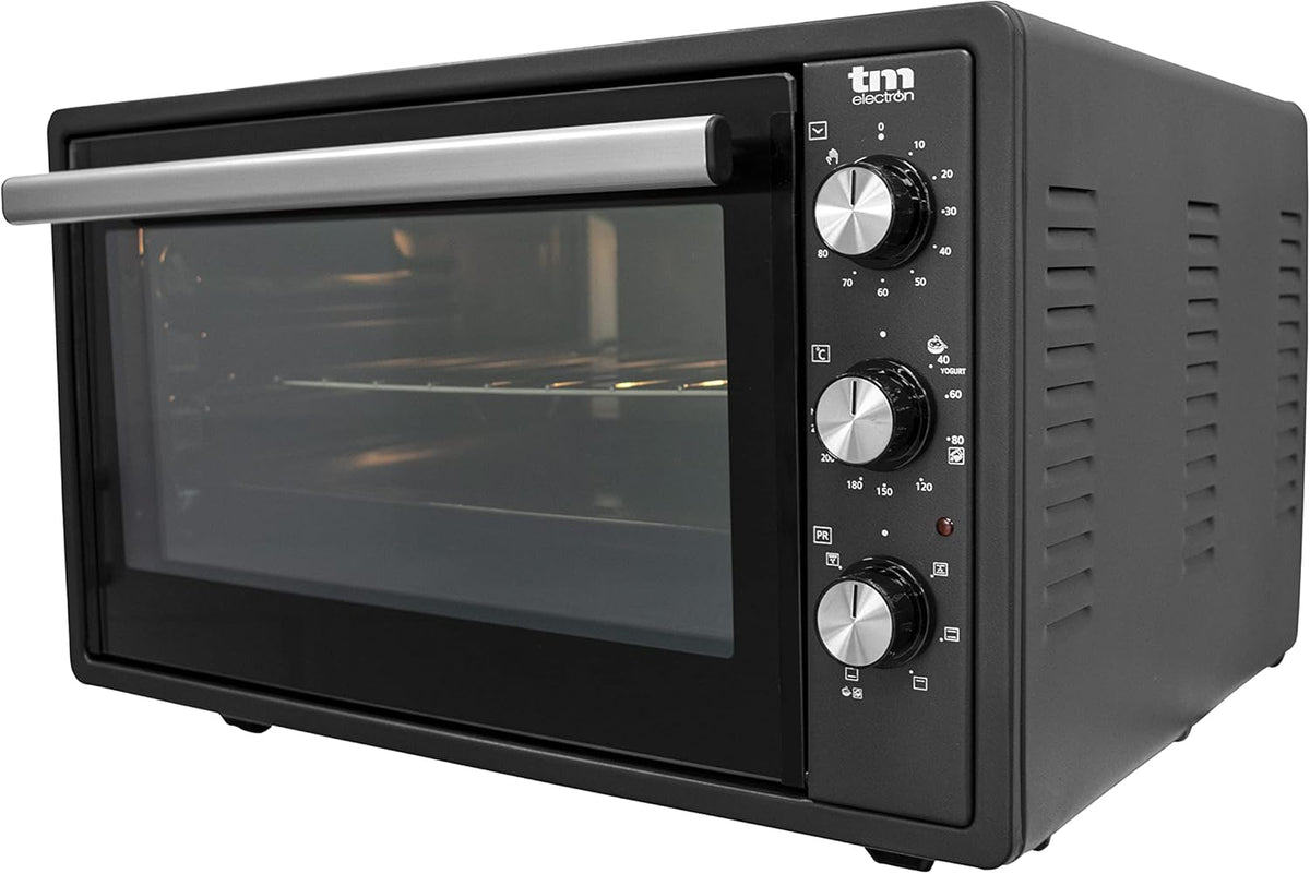 Forno de convecção, TM Electron, TMPHO037, 37 L, 1650 W, com temporizador, alumínio, vidro, Prateado, para a cozinha