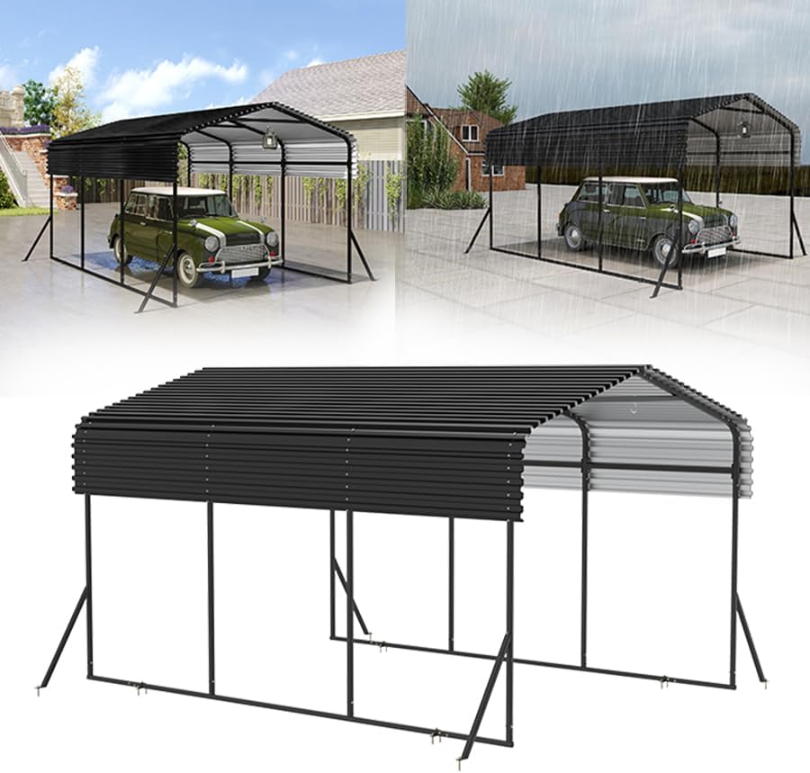Abrigo para automóvel, VA-Cerulean, 5 m, 2,5 m, 2,6 m, 250 cm, 40 mm, 37 mm, aço, Multicolor, para a sala