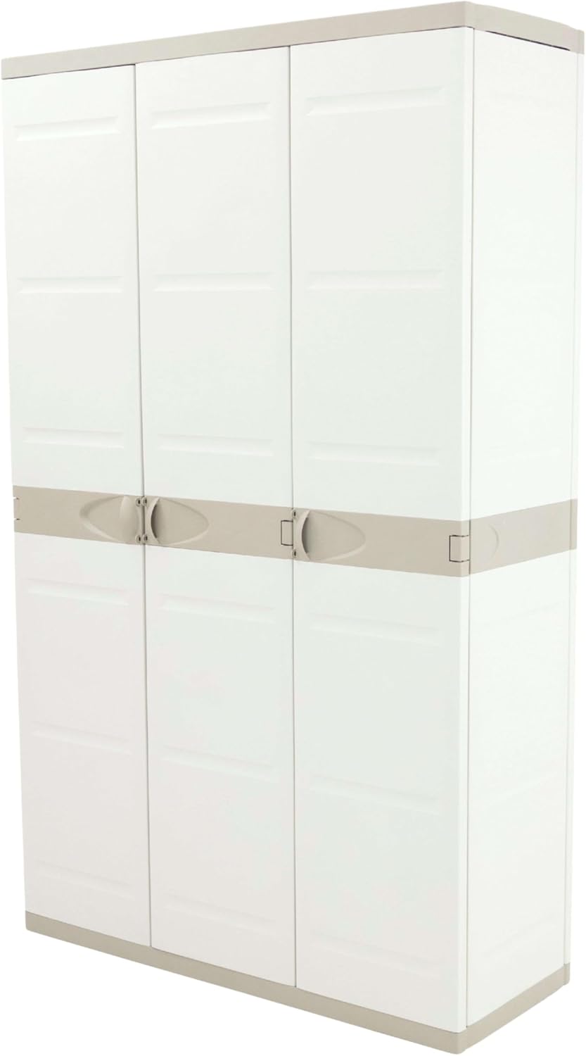 Roupeiro, Plastiken, 105 × 44 × 176 cm, 39,4 kg, plástico, Bege, para o quarto