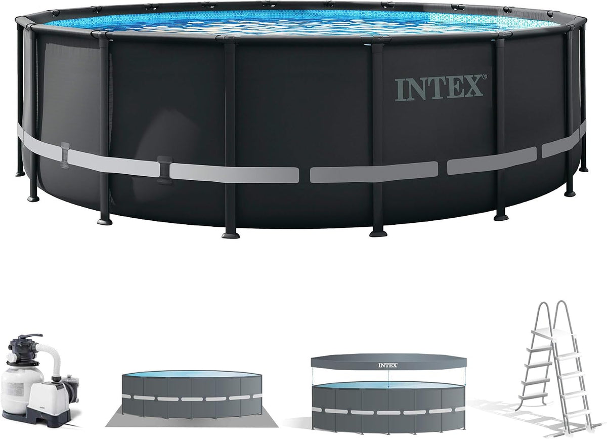 Piscina desmontável, Intex, 549 × 132 cm, 423 L, 7900 l, 38 mm, 19.156 L, 5.700 l, aço, vidro, Bege, para jardim e exterior