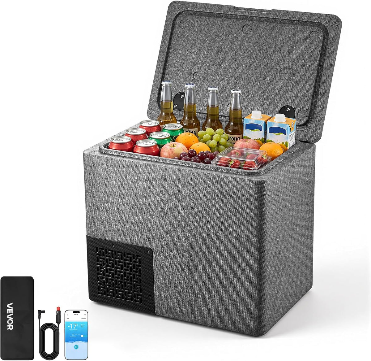 VEVOR, Geleira portátil, 20 L, 24 V, com ecrã tátil, Multicolor, para uso diário