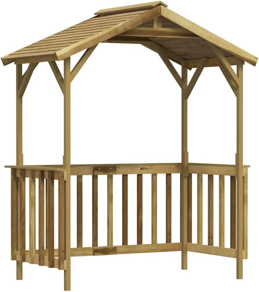 Conjunto de jardim, PHGTYUK, 210 cm, 5 × 93 × 210 cm, madeira, Natural / Verde, para jardim e exterior