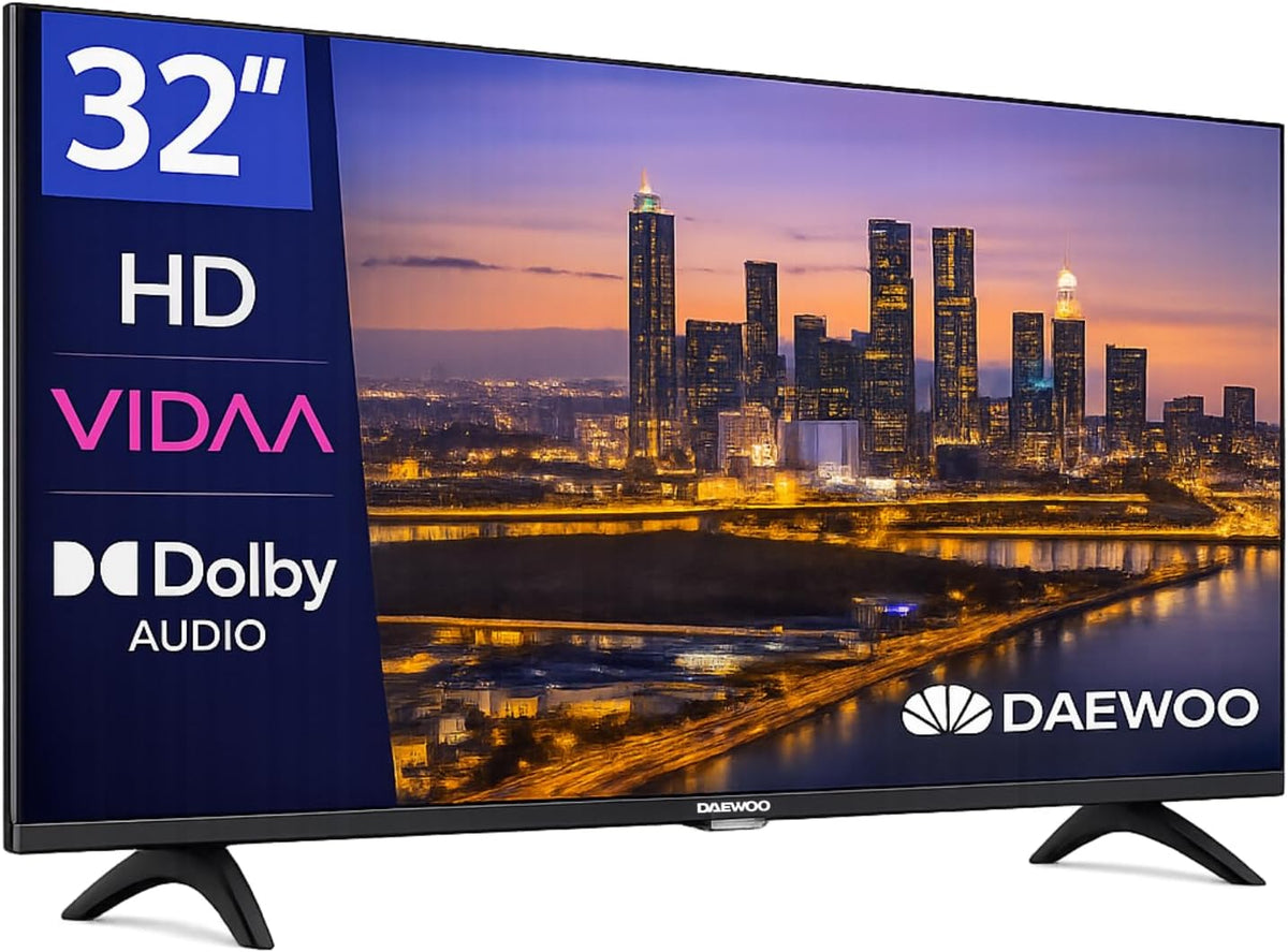 Televisor portátil, Daewoo, 32VB56HV, 11,3 kg, com controlo por aplicação, Multicolor, para a sala
