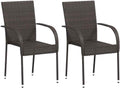 Cadeira de jantar, vidaXL, 95 cm, 34 cm, 43 cm, 44 cm, 64 cm, 110 kg, aço, Castanho, para uso diário