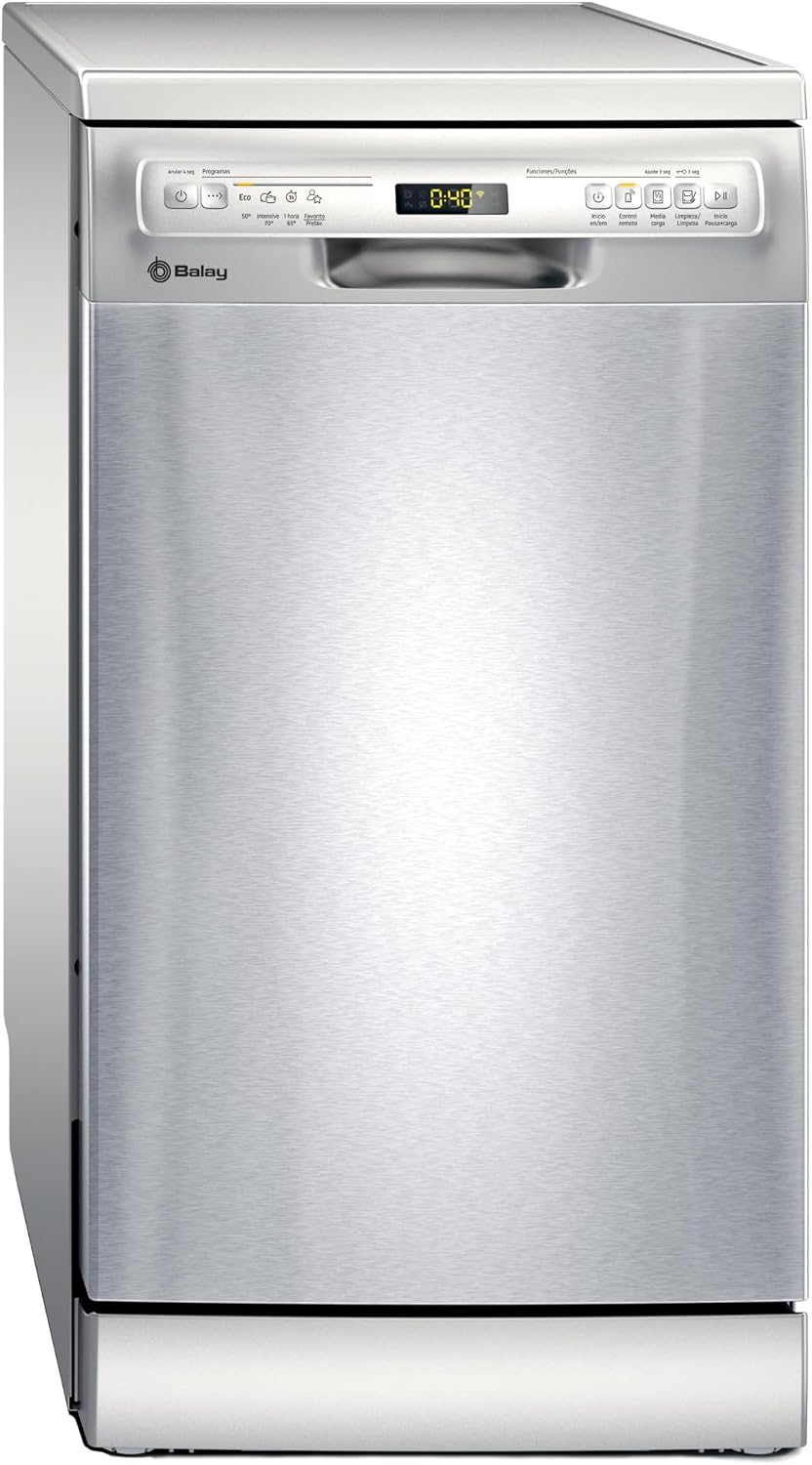 Máquina de lavar loiça, Balay, 3VN4030IA, 45 cm, 845 mm, 450 mm, 600 mm, 5,3 kg, com iluminação LED, com prateleiras, aço, plástico, Multicolor