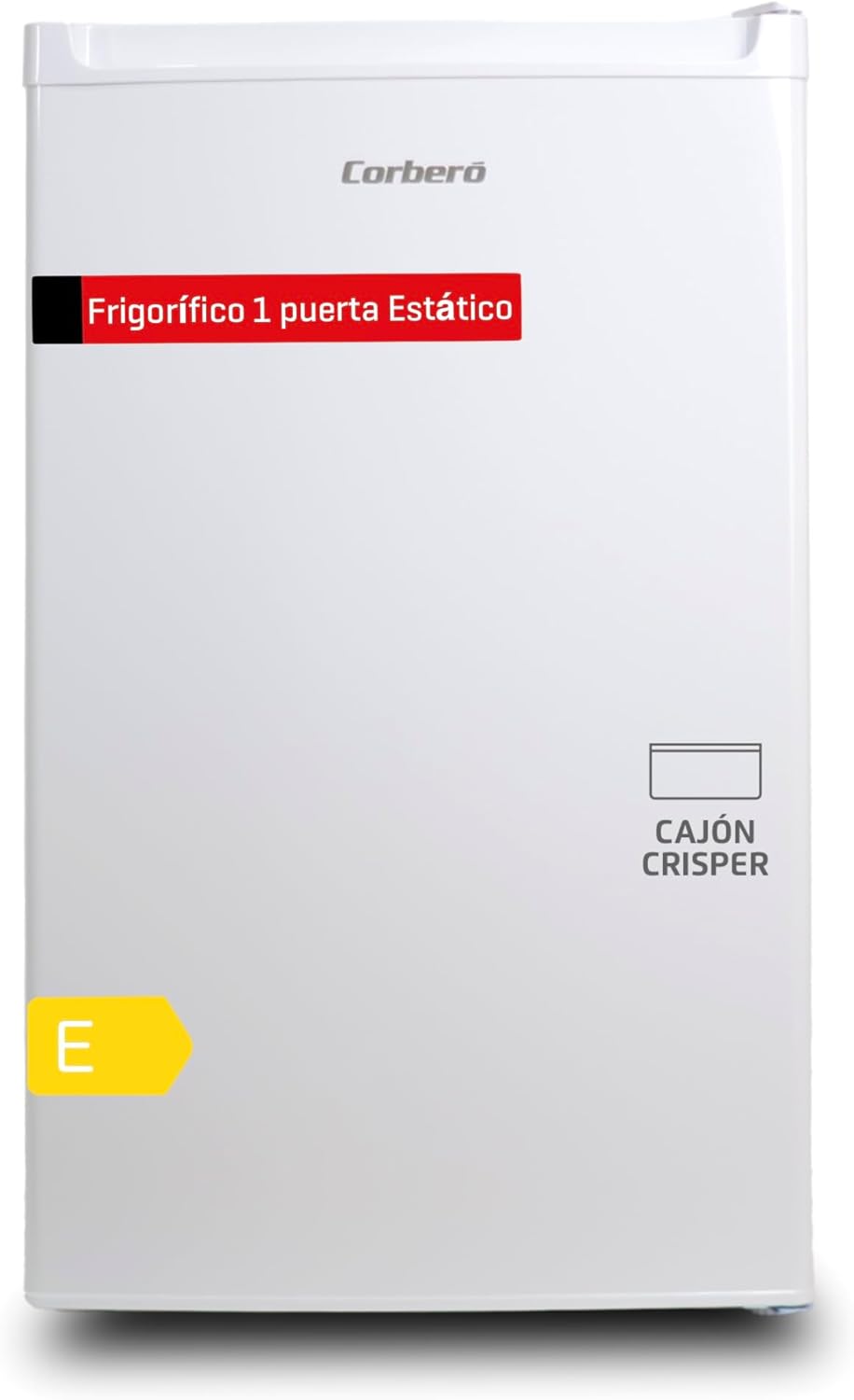 Frigorífico combinado, Corbero, 80 L, 12 L, 70 kg, com gavetas, com prateleiras, vidro, Prateado, para uso diário