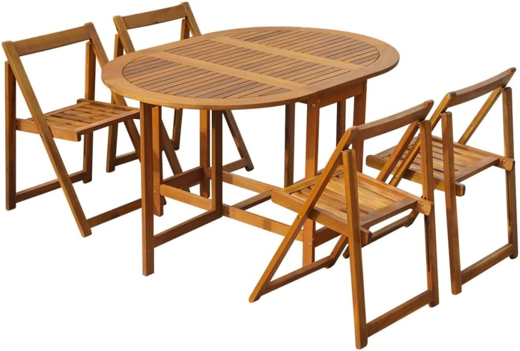Conjunto de jardim, vidaXL, 72 cm, 75 cm, 39 cm, 36 cm, 43 cm, 130 × 90 × 72 cm, dobrável, madeira, Natural, para jardim e exterior