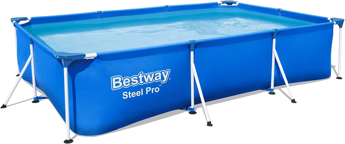 Piscina desmontável, Bestway, 56404-19, 66 cm, 300 × 201 × 66 cm, aço, Azul, para jardim e exterior