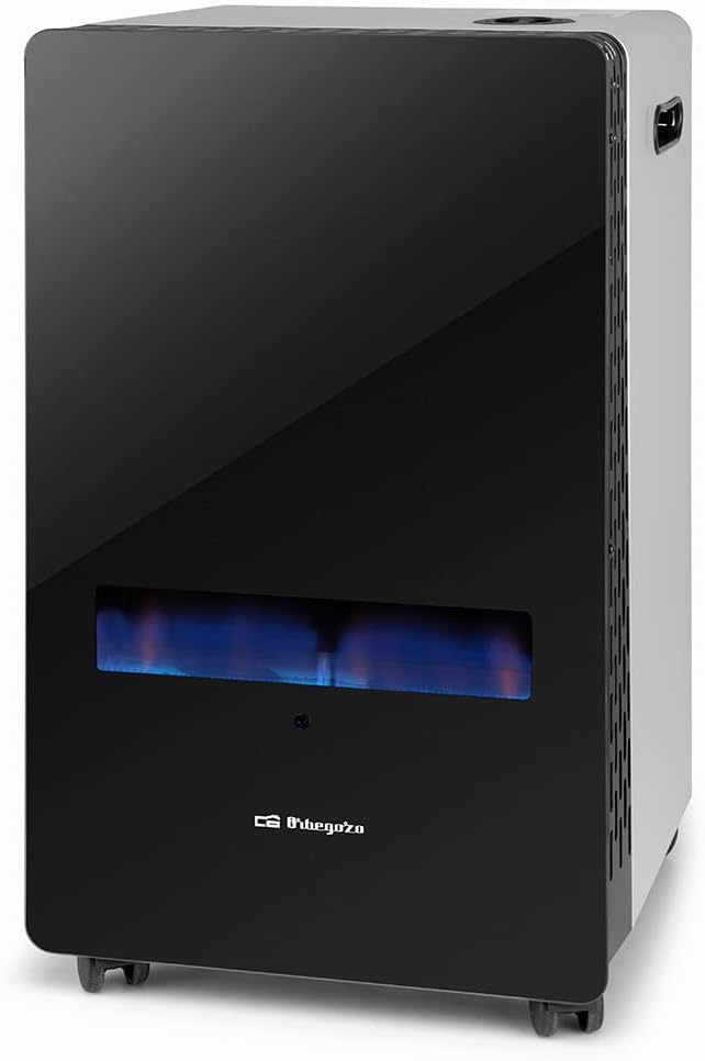 Artigo para casa, Orbegozo, HBF, 3800 kW, classe energética A, com rodas, vidro, Preto, para uso diário