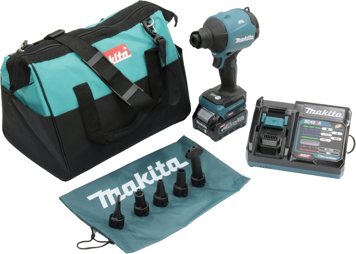 Makita, Soprador de folhas, AS001GA102, 40 V, 0 Ah, com iluminação LED, Azul, para jardim e exterior