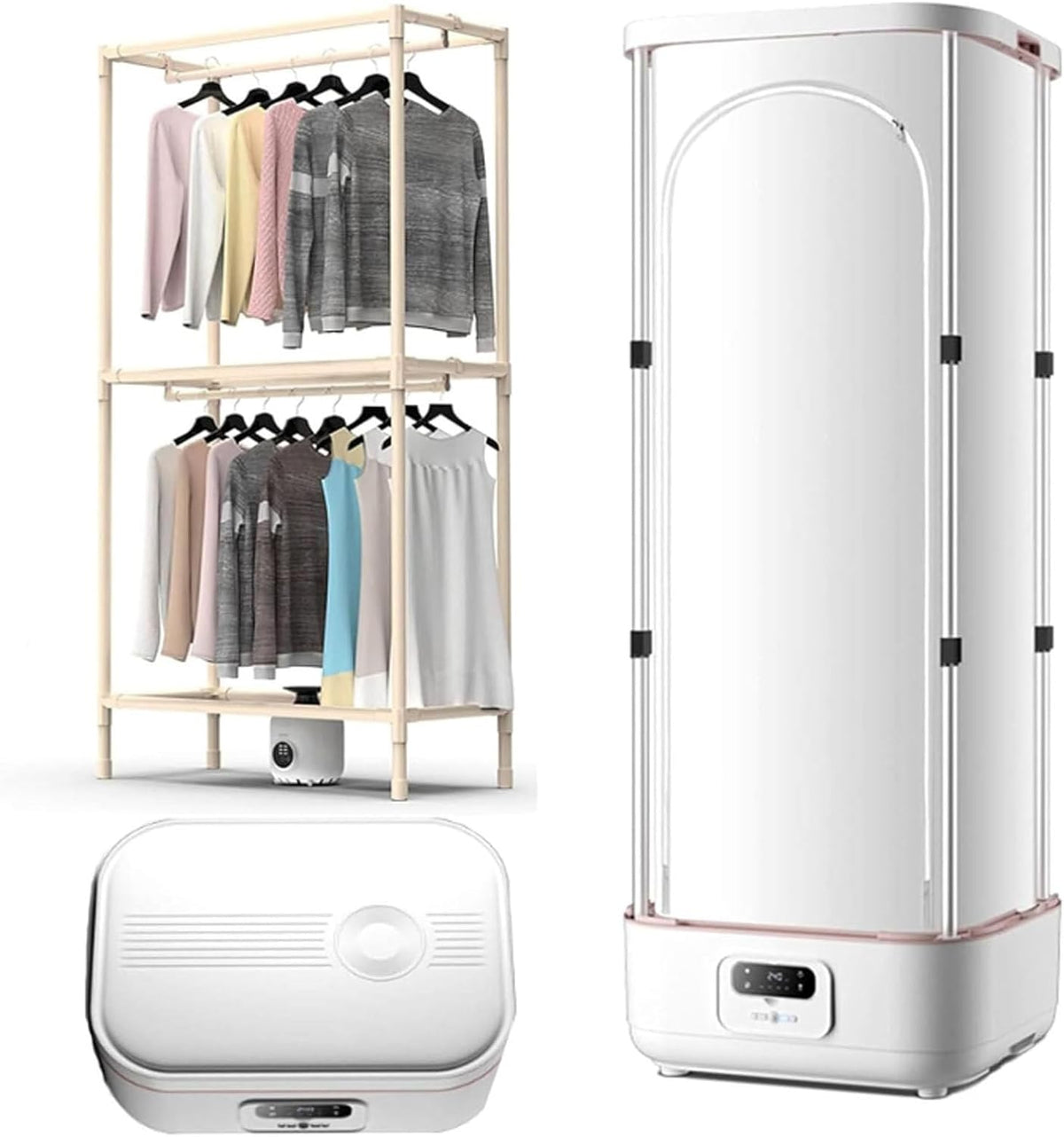 Equipamento elétrico, Cashwise, dobrável, com comando à distância, com iluminação LED, Branco, para uso diário