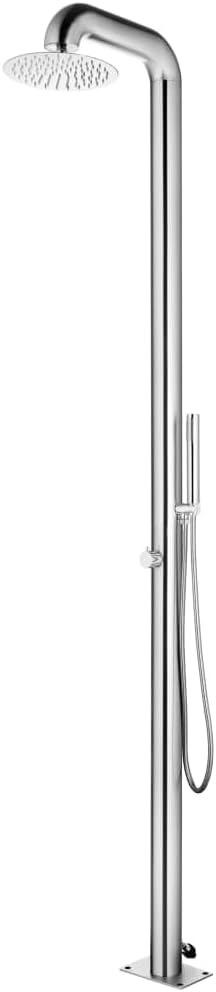 Equipamento de exterior, vidaXL, 225 cm, 1,5 m, 12 cm, 25 cm, 7,6 cm, 24,3 kg, com iluminação LED, aço inoxidável, aço, Prateado