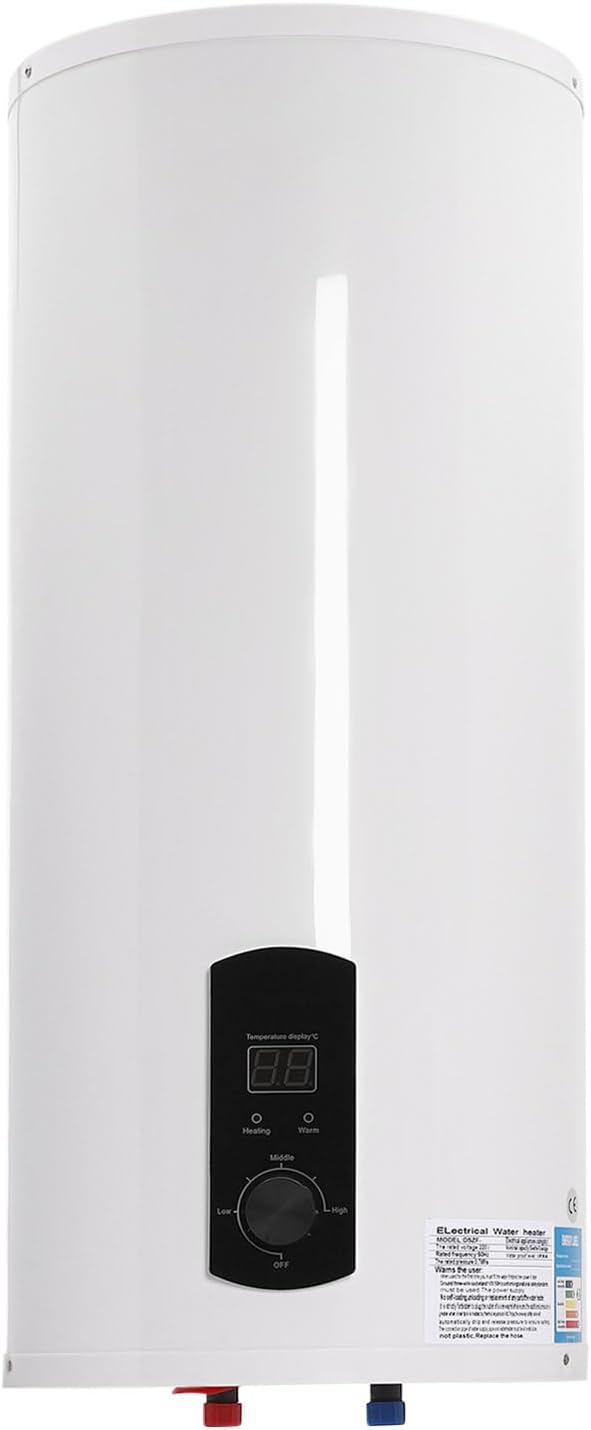 Aquecedor elétrico, Babeenoo, 2000 W, 220 V, 100 L, aço inoxidável, aço, Branco, para uso diário