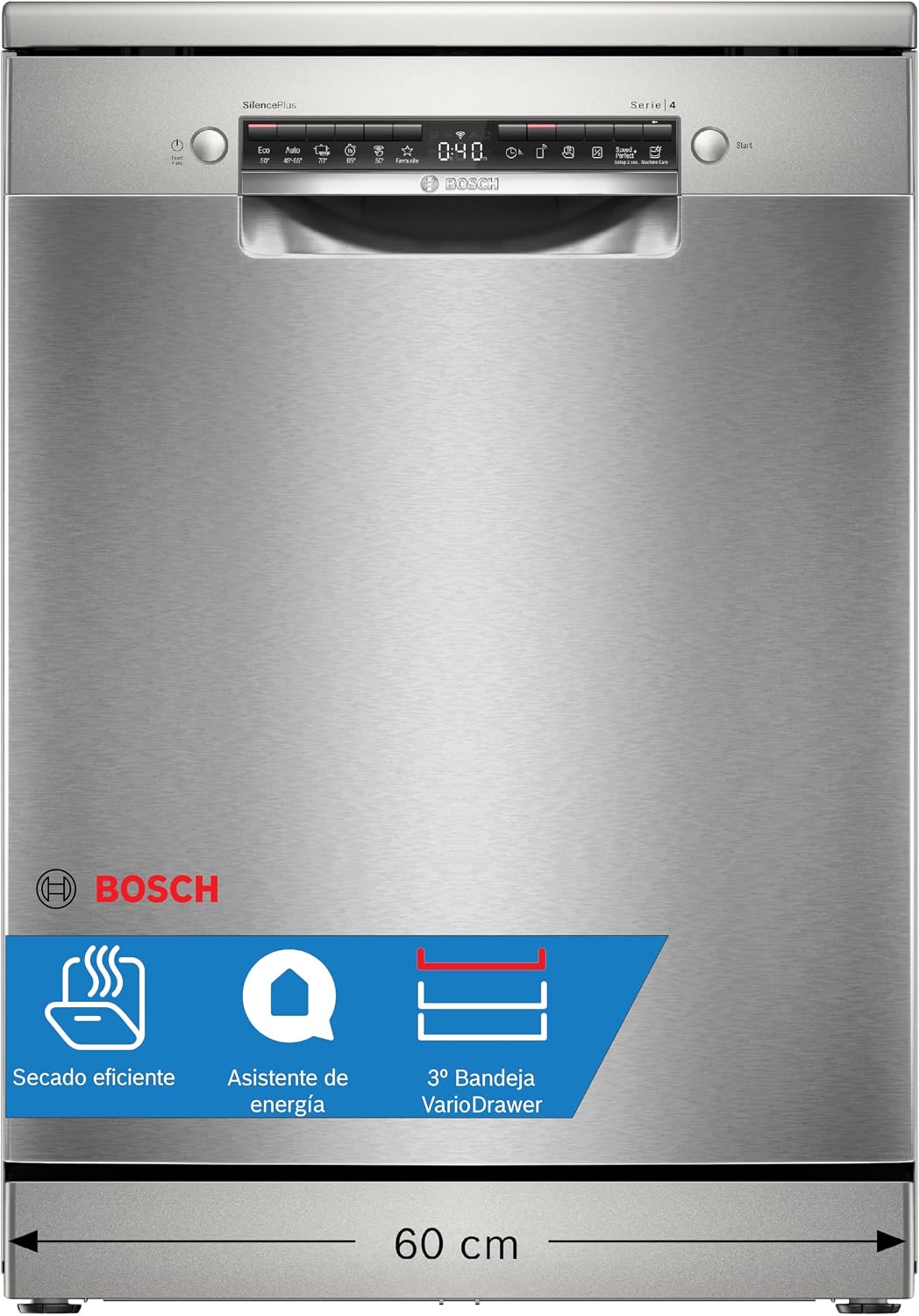 Bosch, Máquina de lavar loiça, SMS4EMI06E, 3 a, aço, plástico, Multicolor, para uso diário