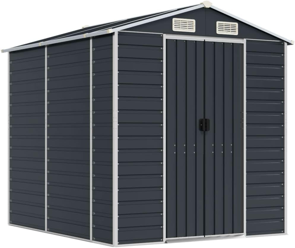Abrigo de jardim, vidaXL, aço, Antracite, para jardim e exterior