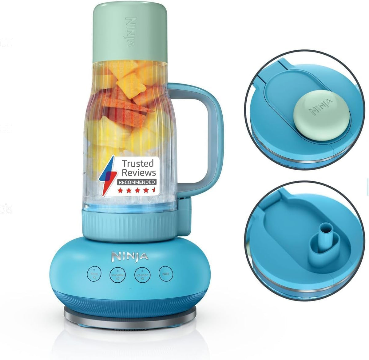 Liquidificador, Ninja, DB351UKBL, 1100 W, 29 cm, 2,6 kg, 2 a, 710 ml, 650 ml, Azul, para a cozinha