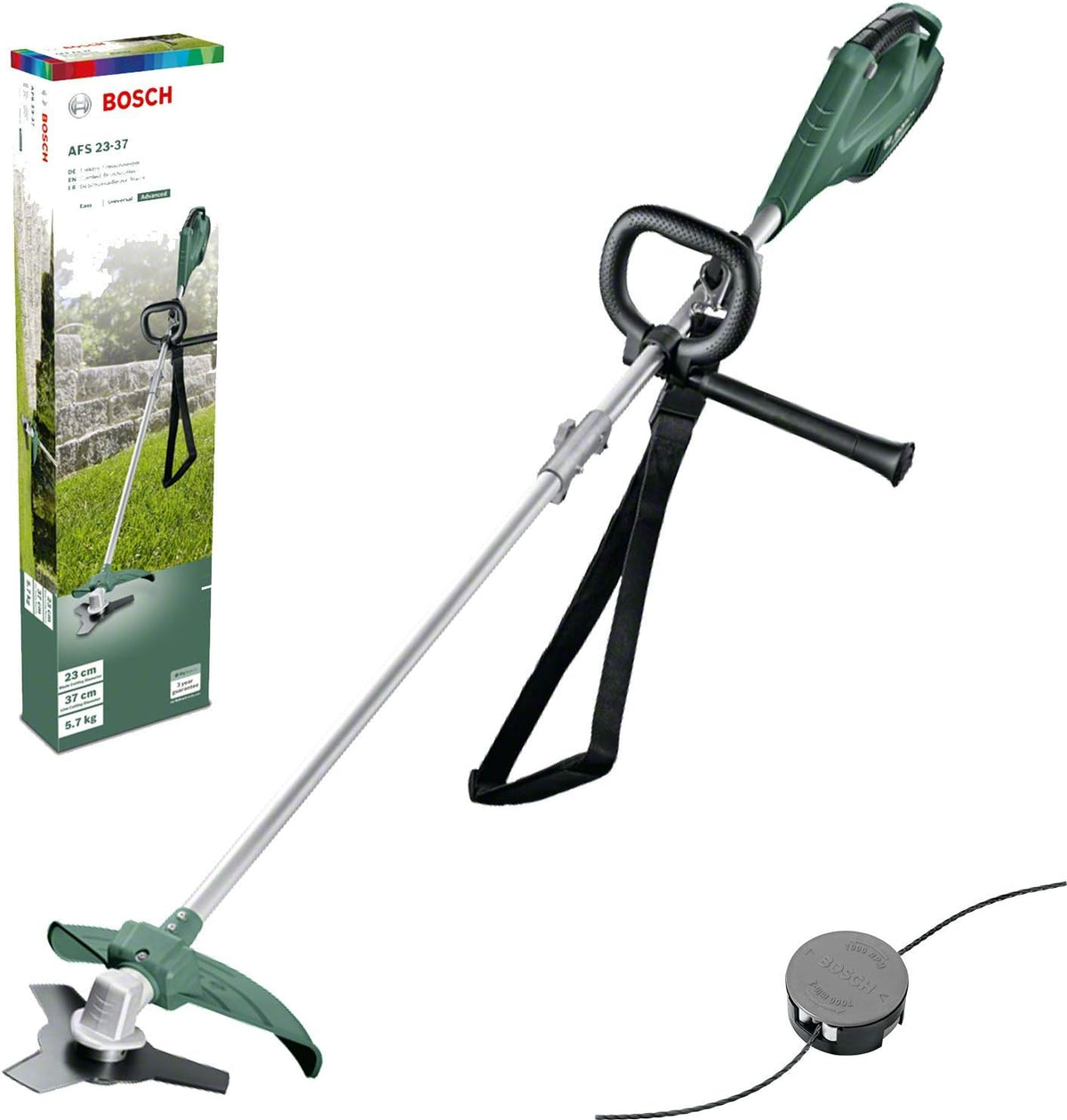 Bosch, Aparador de relva, AFS, 950 W, 23 cm, 37 cm, 3,5 mm, 5,2 kg, 1000 W, Multicolor, para jardim e exterior